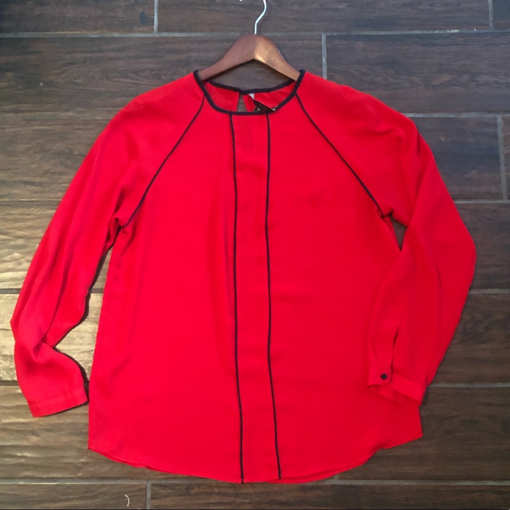 NWOT Banana Republic Red Blouse